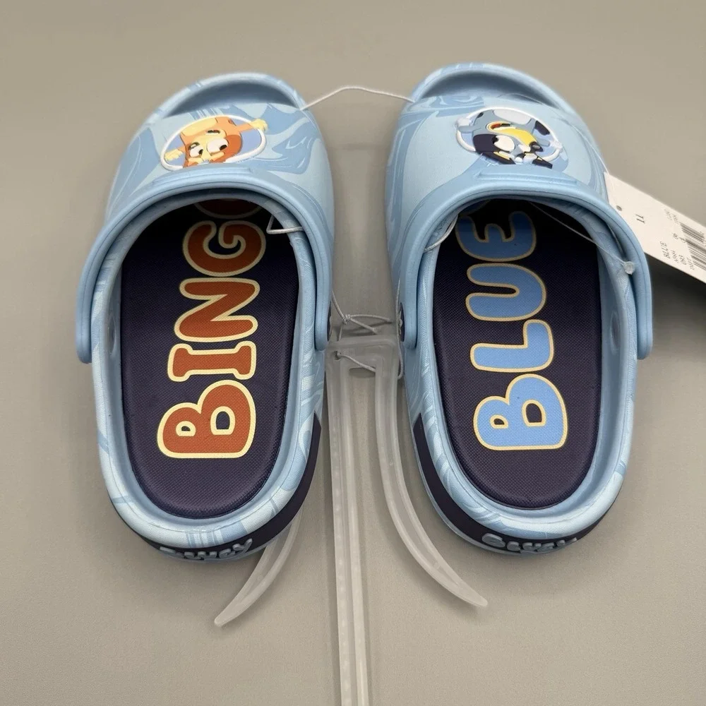NWT Bluey & Bingo Toddler Mismatch Slides Sandals Ground‎ Up Size 11 Boys Girls